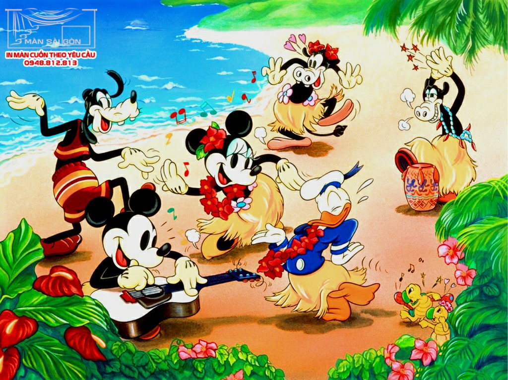 Man cuon in tranh - Màn cuốn in tranh