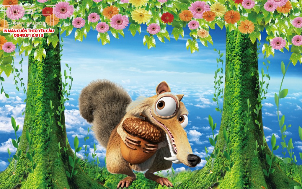 Man cuon in tranh - Màn cuốn in tranh