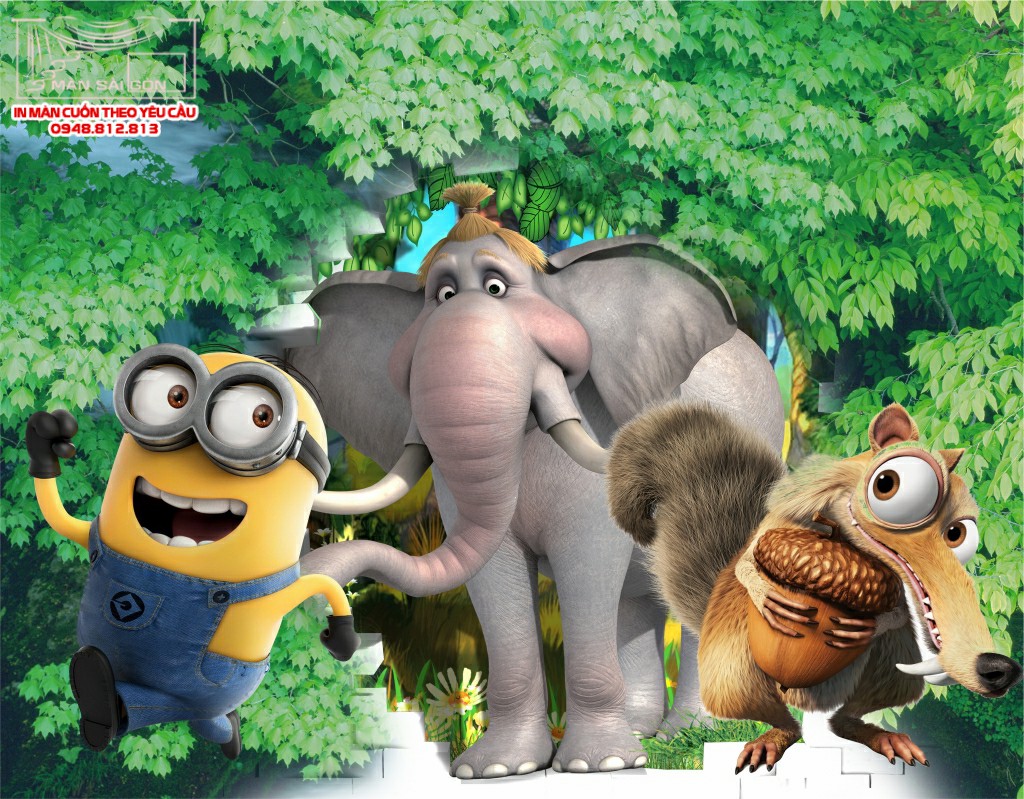 Man cuon in tranh - Màn cuốn in tranh