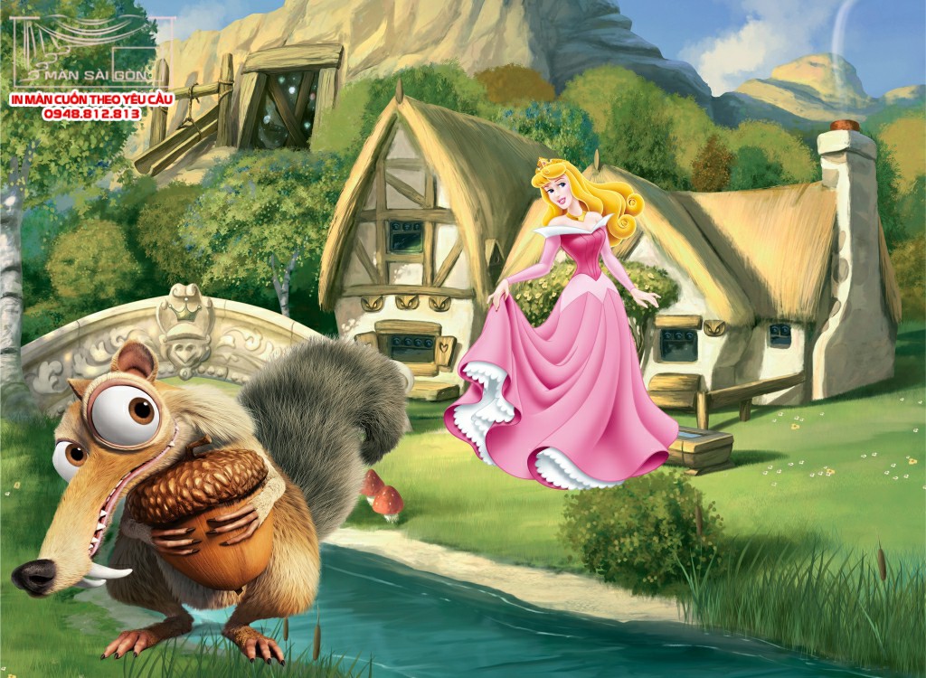 màn cuốn in tranh trẻ em