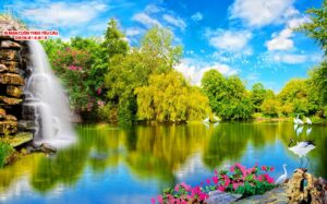 màn cuốn in tranh thắng cảnh