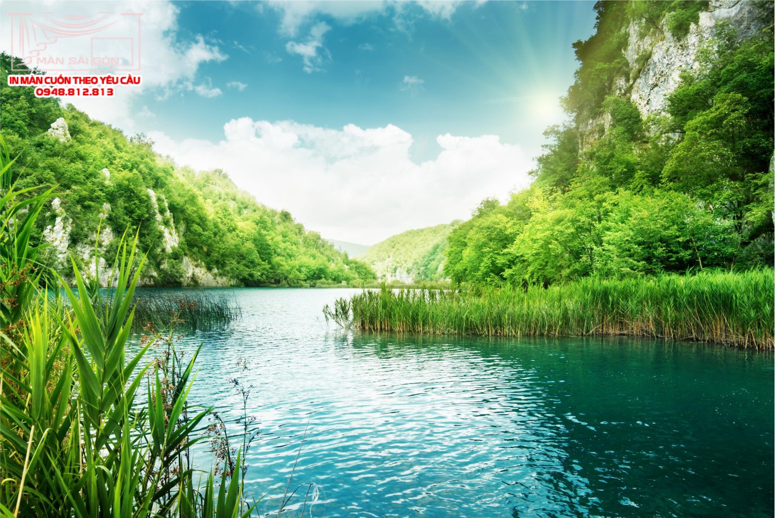 Man cuon in tranh - Màn cuốn in tranh