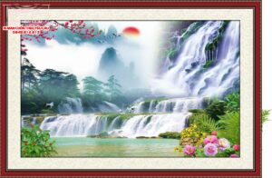 màn cuốn in tranh phong cảnh