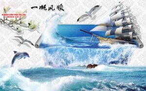 màn cuốn in tranh thắng cảnh