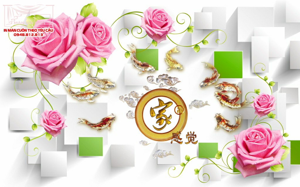 Man cuon in tranh - Màn cuốn in tranh