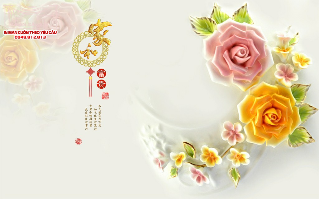 Man cuon in tranh - Màn cuốn in tranh