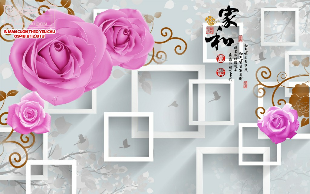 Man cuon in tranh - Màn cuốn in tranh