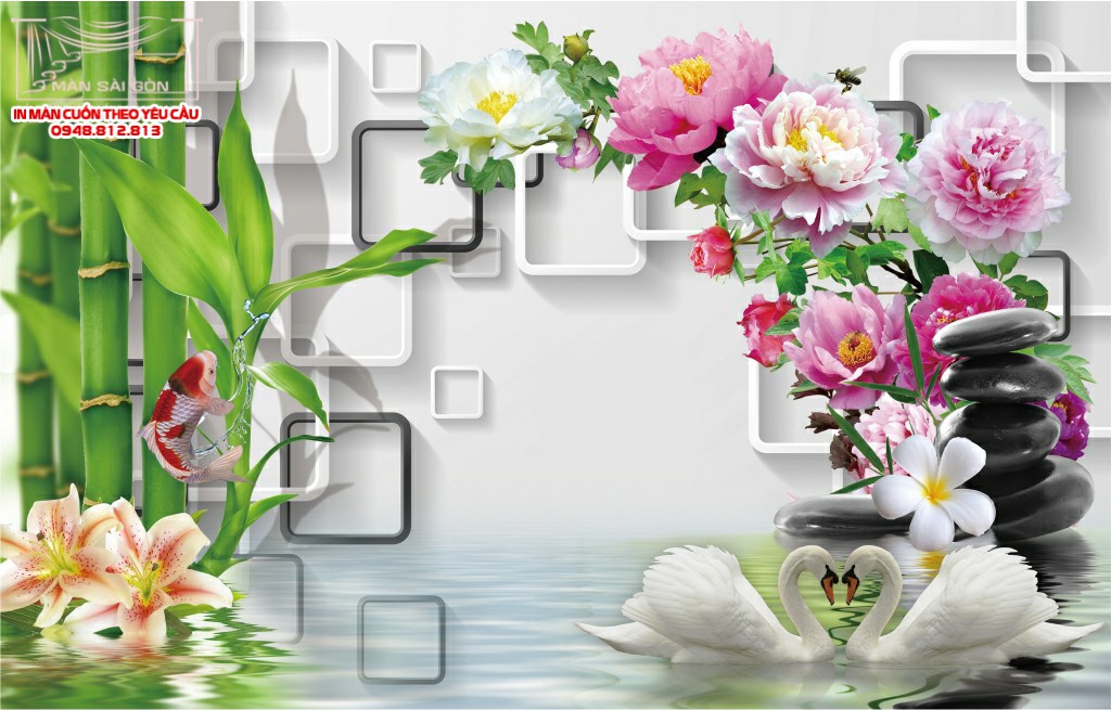 Man cuon in tranh - Màn cuốn in tranh