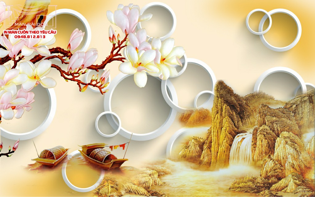 Man cuon in tranh - Màn cuốn in tranh