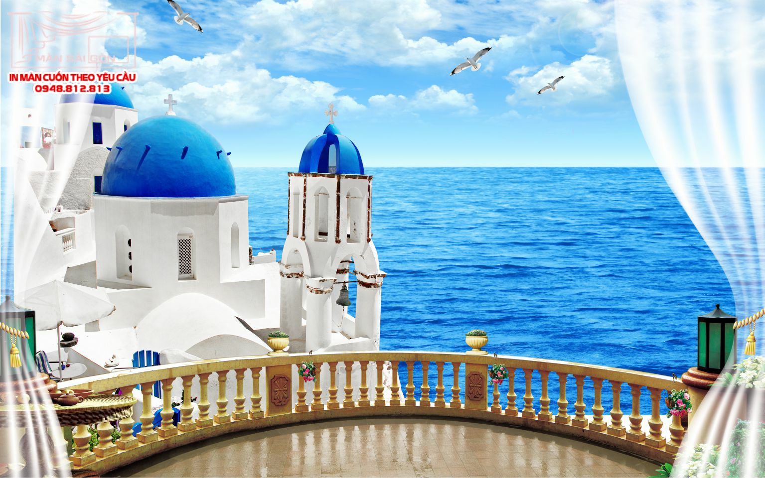 Man cuon in tranh - Màn cuốn in tranh