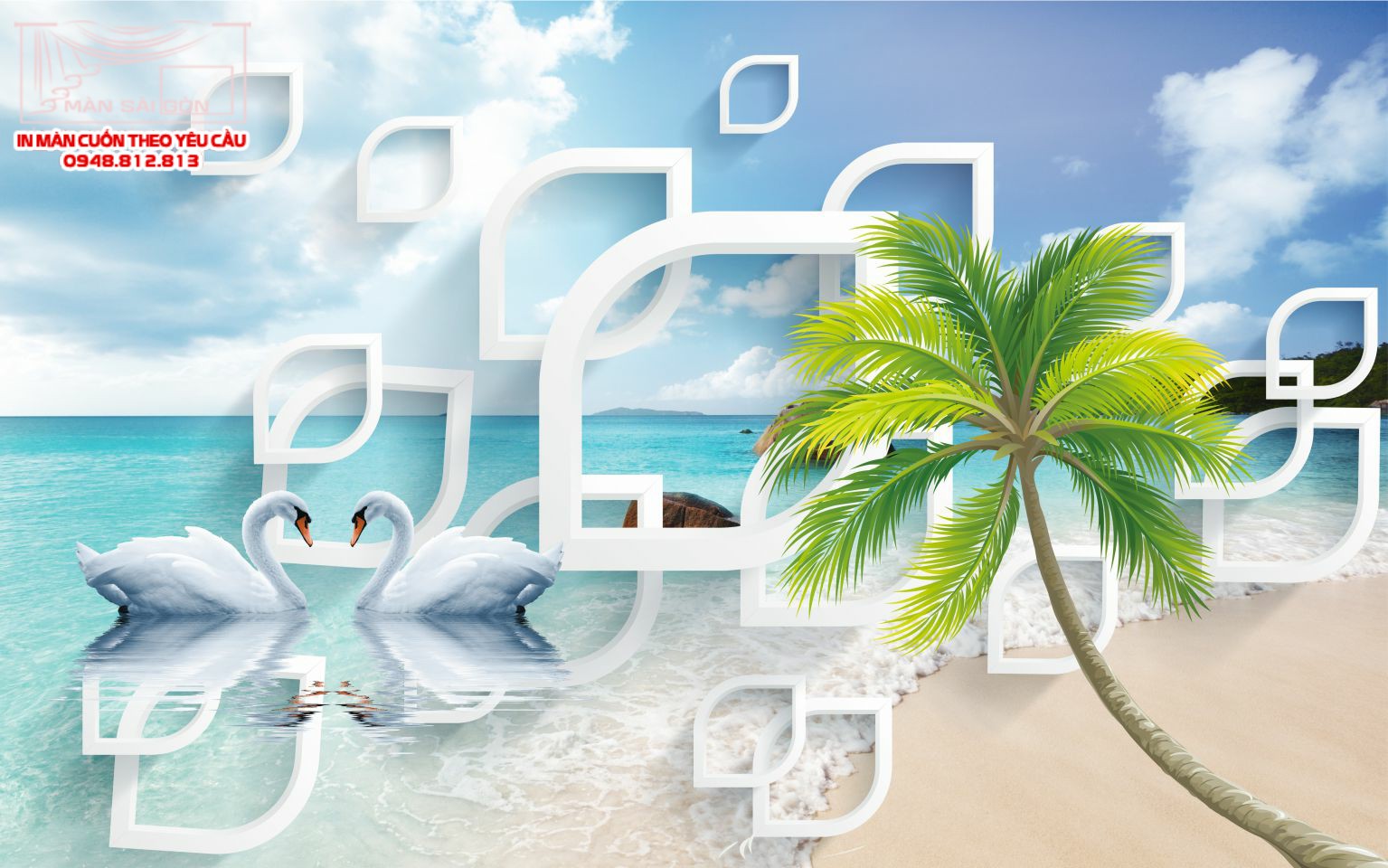 Man cuon in tranh - Màn cuốn in tranh