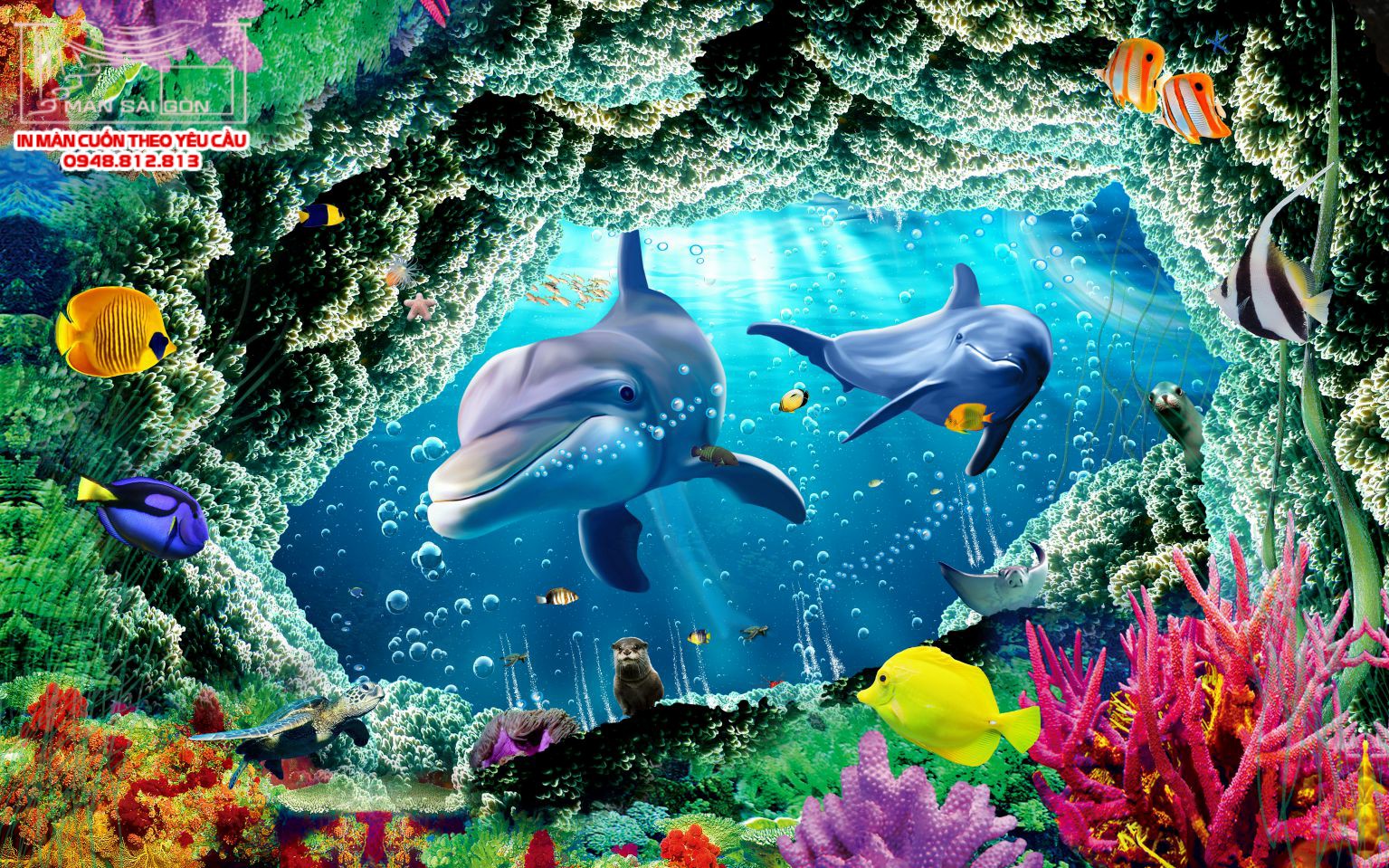 Man cuon in tranh - Màn cuốn in tranh