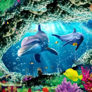 màn cuốn in tranh cảnh biển