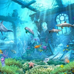 màn cuốn in tranh cảnh biển