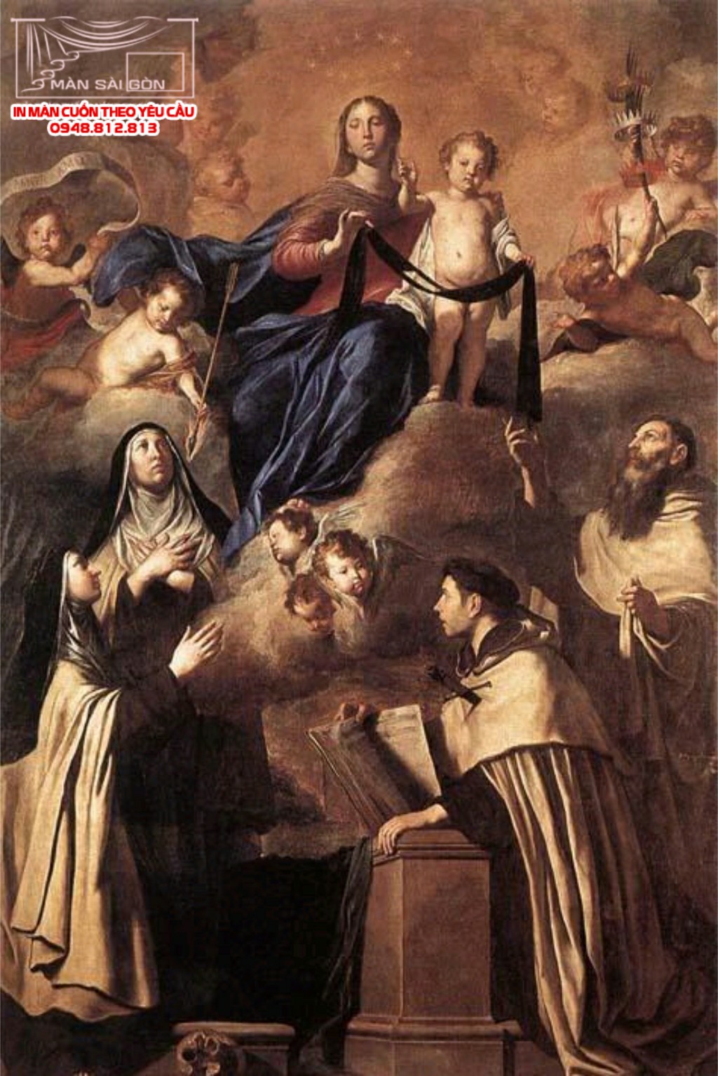 Man cuon in tranh - Màn cuốn in tranh