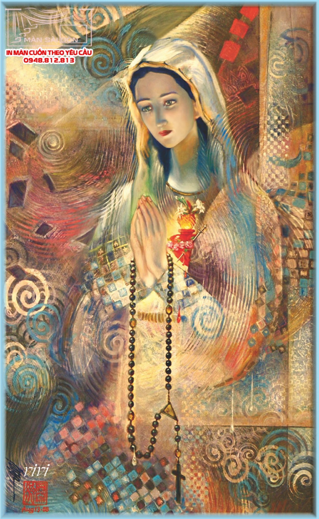 Man cuon in tranh - Màn cuốn in tranh