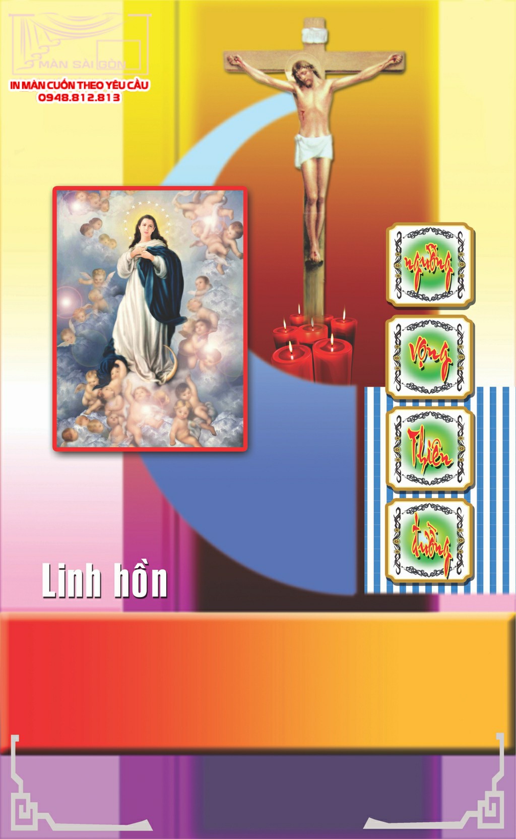 Man cuon in tranh - Màn cuốn in tranh