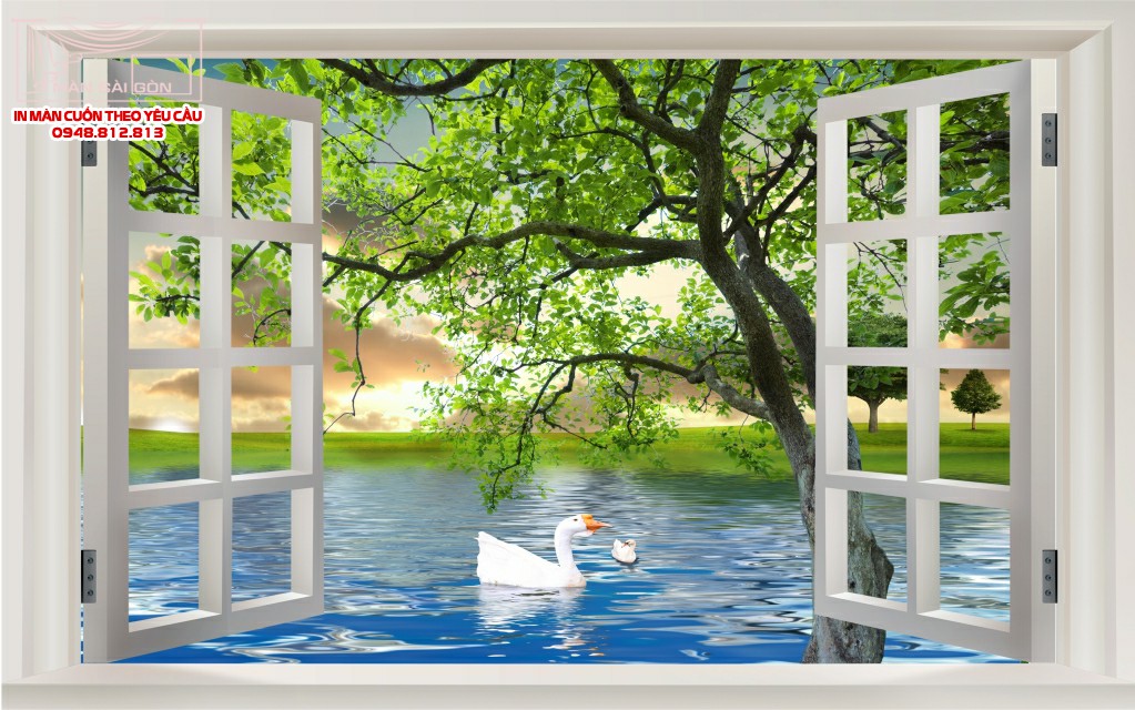 Man cuon in tranh - Màn cuốn in tranh