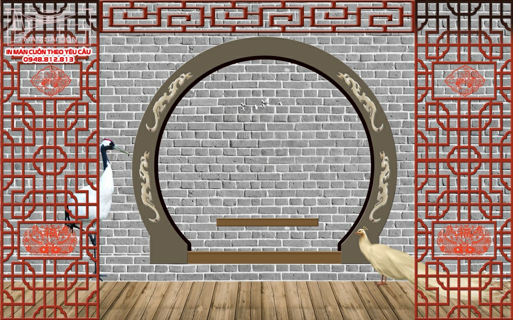 Man cuon in tranh - Màn cuốn in tranh