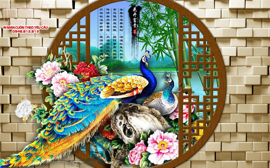 Man cuon in tranh - Màn cuốn in tranh