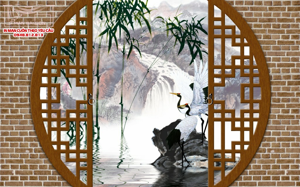 Man cuon in tranh - Màn cuốn in tranh