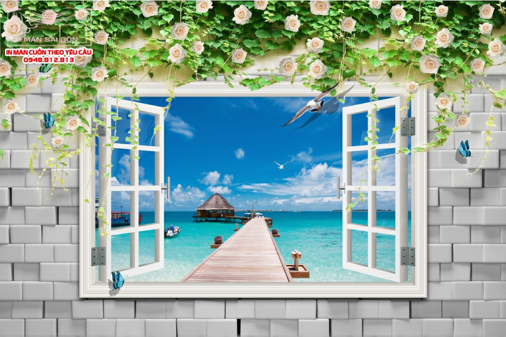 Man cuon in tranh - Màn cuốn in tranh