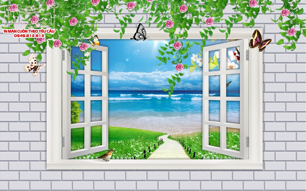 Man cuon in tranh - Màn cuốn in tranh