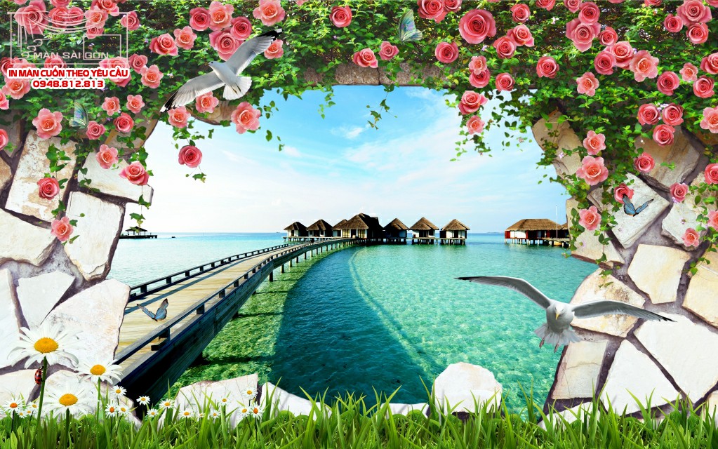 Man cuon in tranh - Màn cuốn in tranh