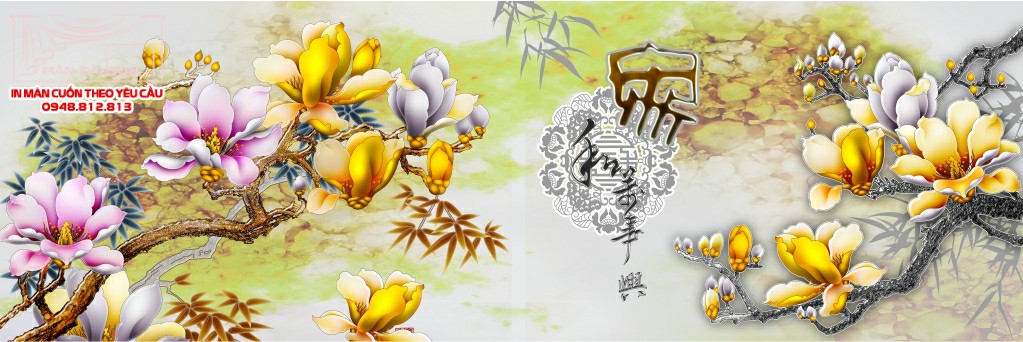 Man cuon in tranh - Màn cuốn in tranh