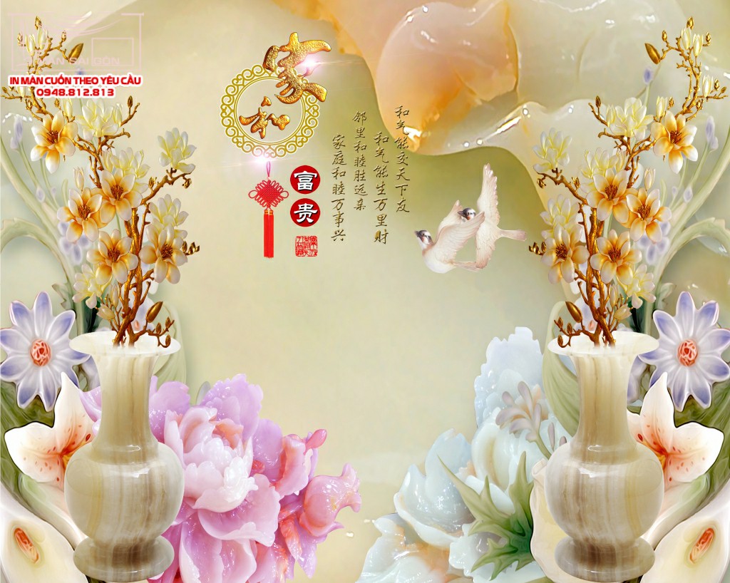 Man cuon in tranh - Màn cuốn in tranh