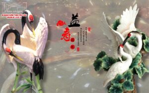 màn cuốn in tranh trần