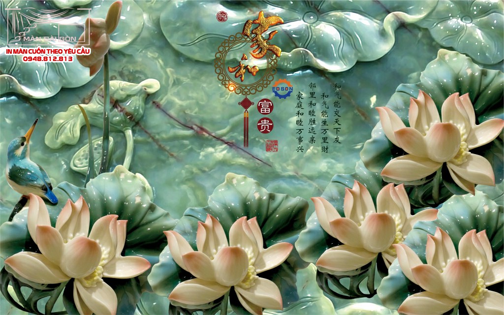 Man cuon in tranh - Màn cuốn in tranh