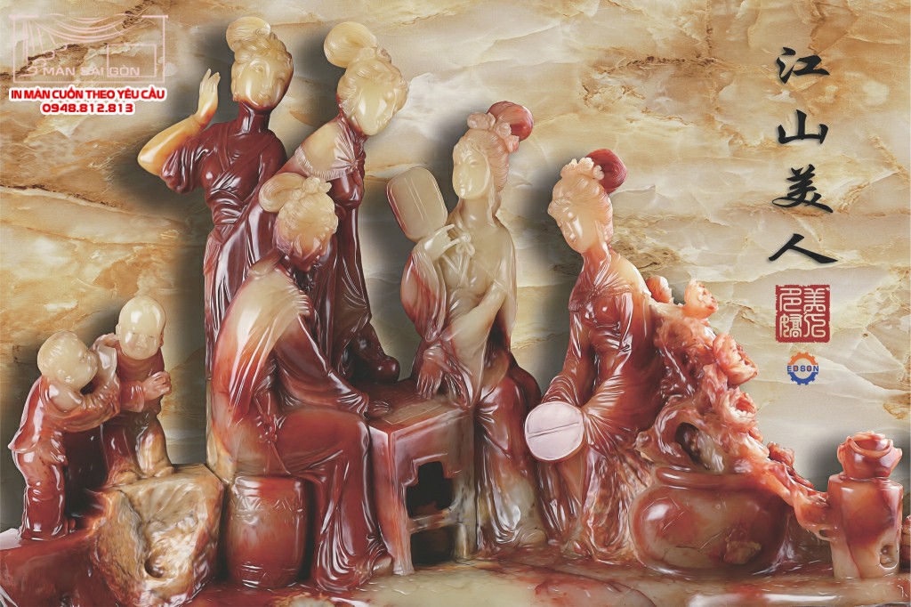 Man cuon in tranh - Màn cuốn in tranh