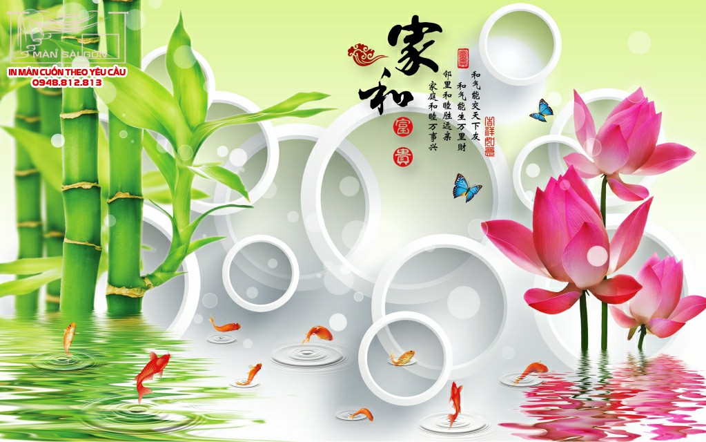 Man cuon in tranh - Màn cuốn in tranh