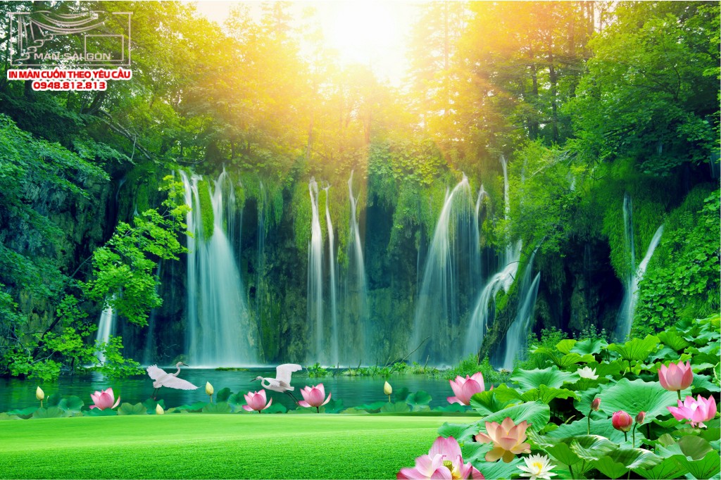 Man cuon in tranh - Màn cuốn in tranh