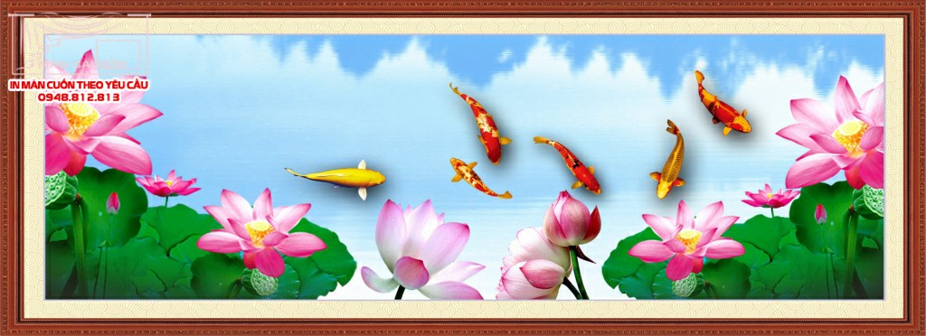 Man cuon in tranh - Màn cuốn in tranh