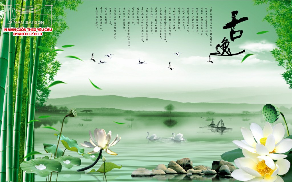 Man cuon in tranh - Màn cuốn in tranh