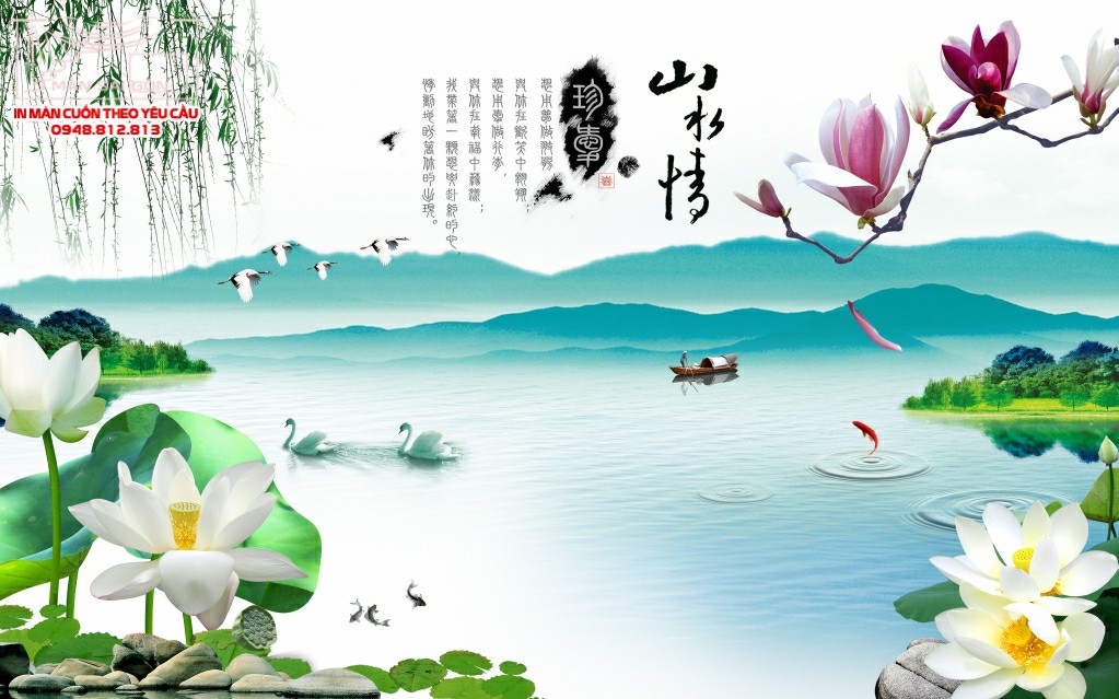 Man cuon in tranh - Màn cuốn in tranh