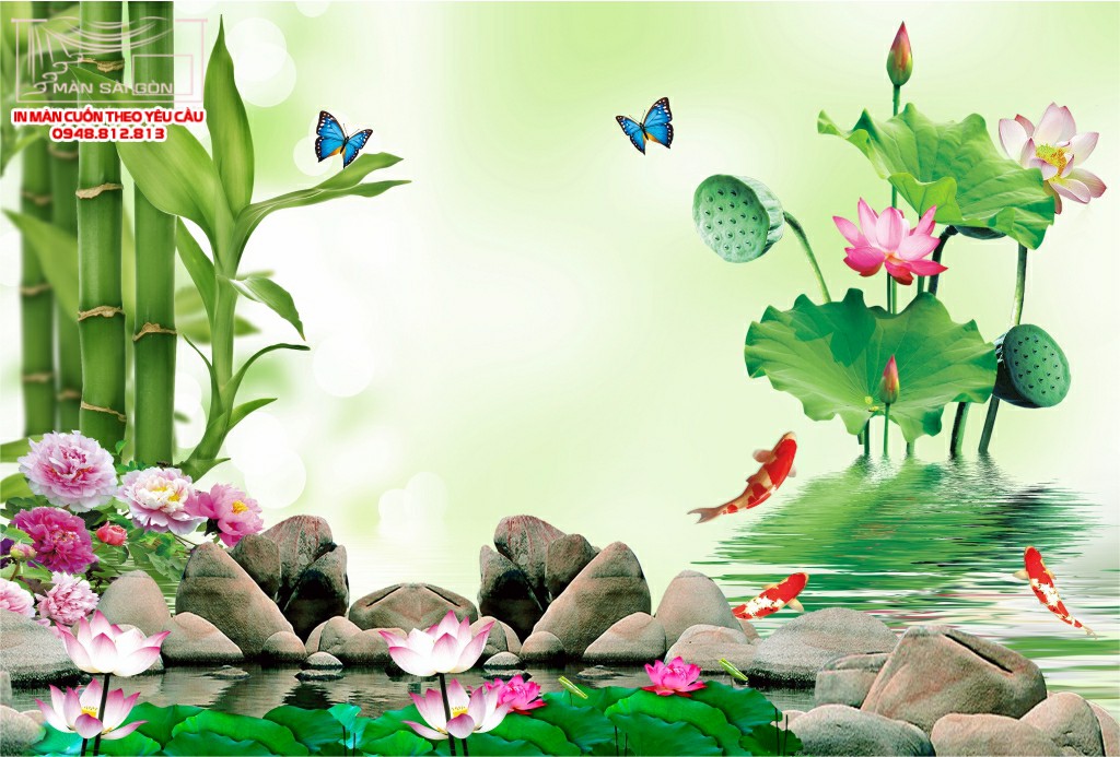Man cuon in tranh - Màn cuốn in tranh