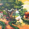 màn cuốn in tranh làng quê việt