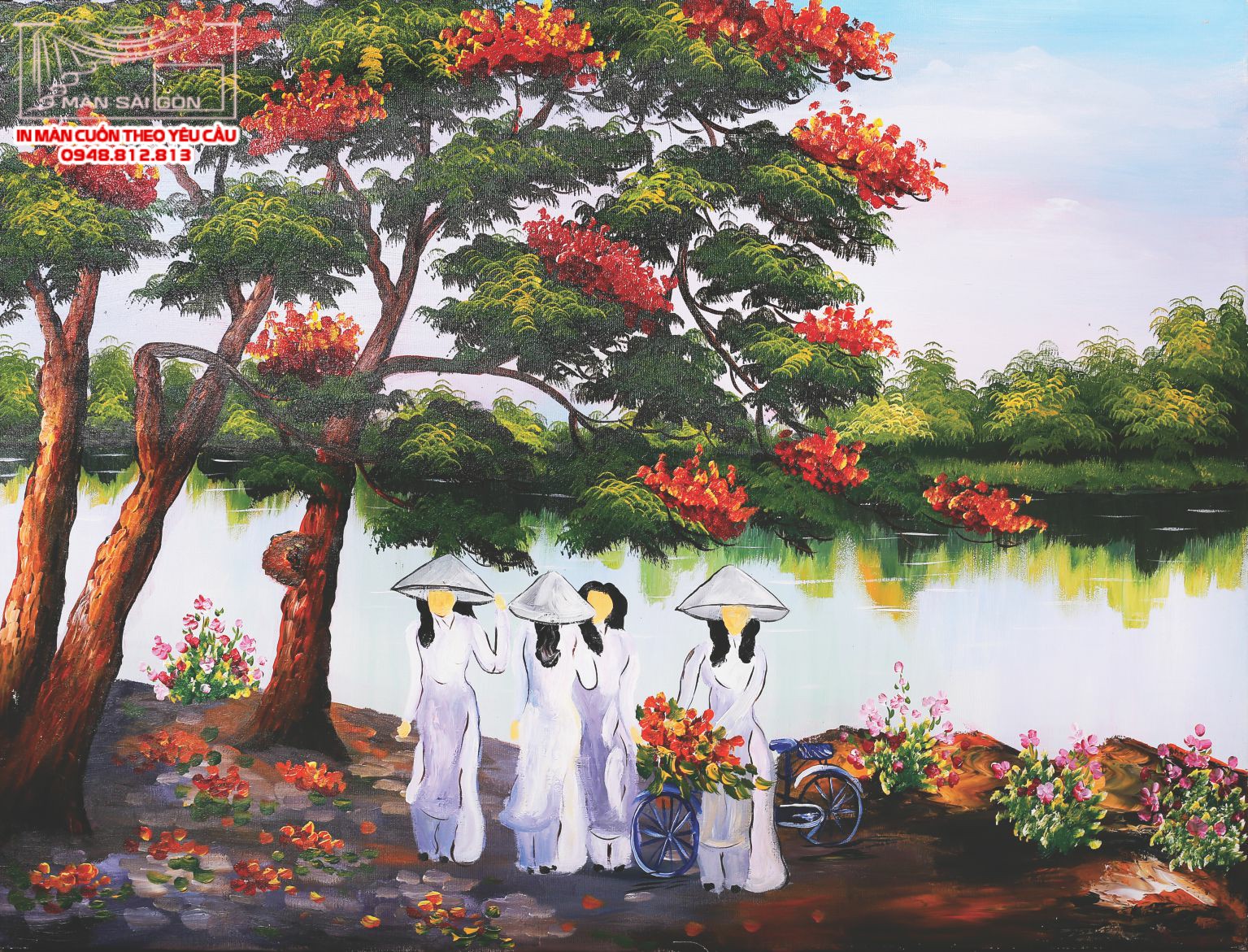 Man cuon in tranh - Màn cuốn in tranh