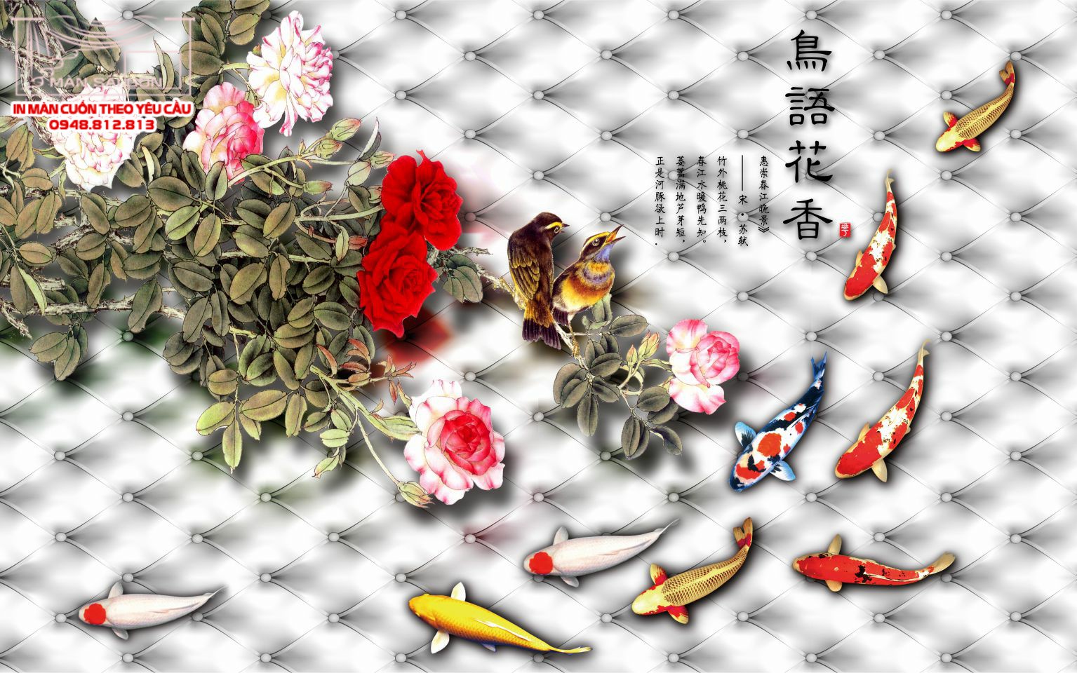 Man cuon in tranh - Màn cuốn in tranh