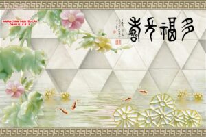 màn cuốn in tranh phòng khách