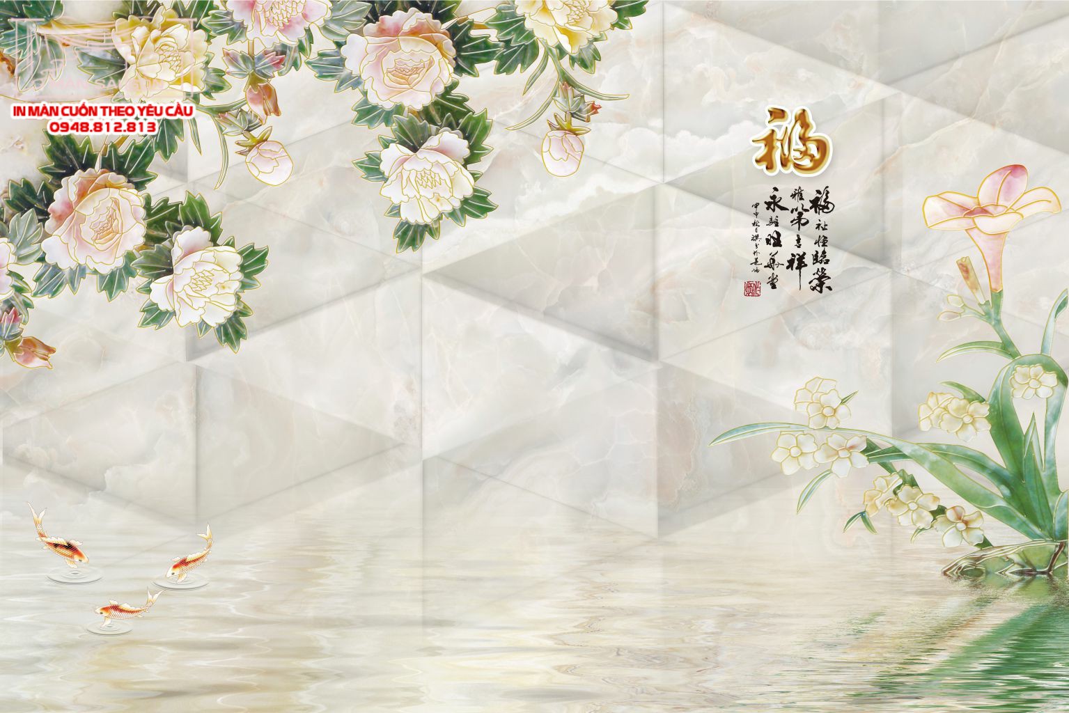 Man cuon in tranh - Màn cuốn in tranh