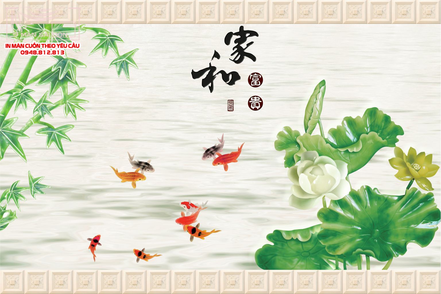 Man cuon in tranh - Màn cuốn in tranh