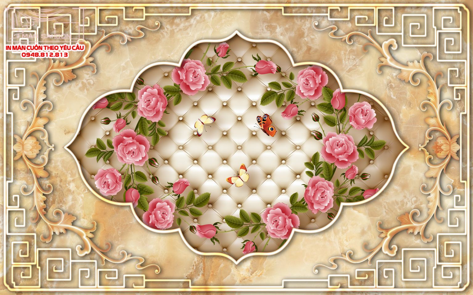 Man cuon in tranh - Màn cuốn in tranh