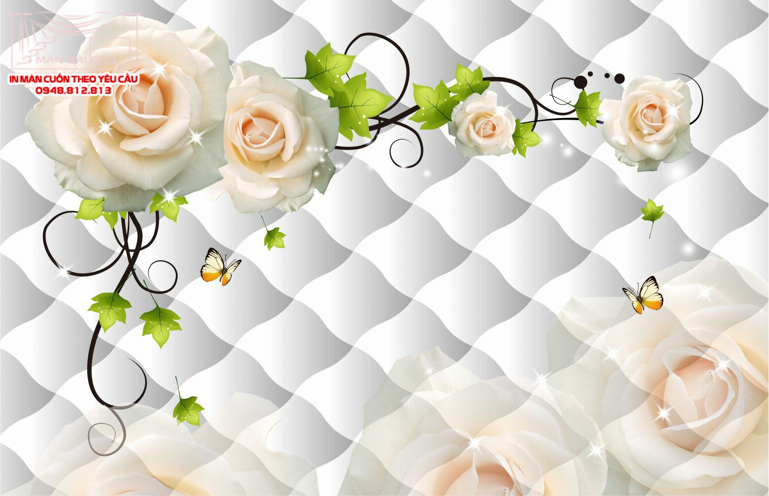 Man cuon in tranh - Màn cuốn in tranh