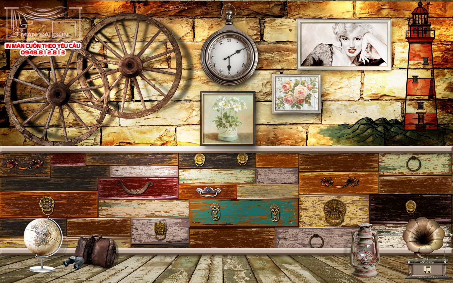 Man cuon in tranh - Màn cuốn in tranh