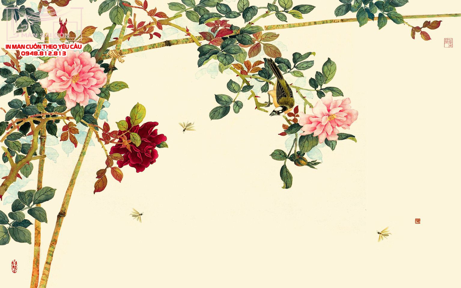 Man cuon in tranh - Màn cuốn in tranh