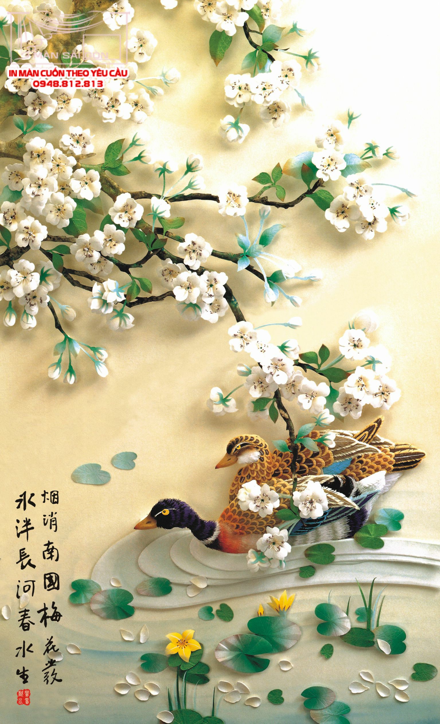 Man cuon in tranh - Màn cuốn in tranh